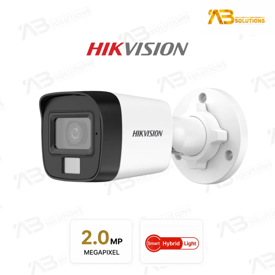 Hikvision Caméra Mini Bullet Etanche 2MP Smart Hybrid Light | كاميرا مراقبة ميني بوليت 2 ميغابكسل بإضاءة هجينة ذكية